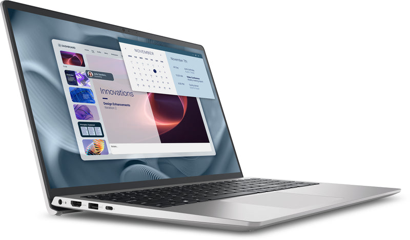 DELL Pro 15 Essential PV15250 Intel® Core™ i7 i7-1355U Laptop 39,6 cm (15.6") Full HD 16 GB DDR5-SDRAM 512 GB SSD Wi-Fi 6 (802.11ax) Windows 11 Pro Deutsch Platin, Silber