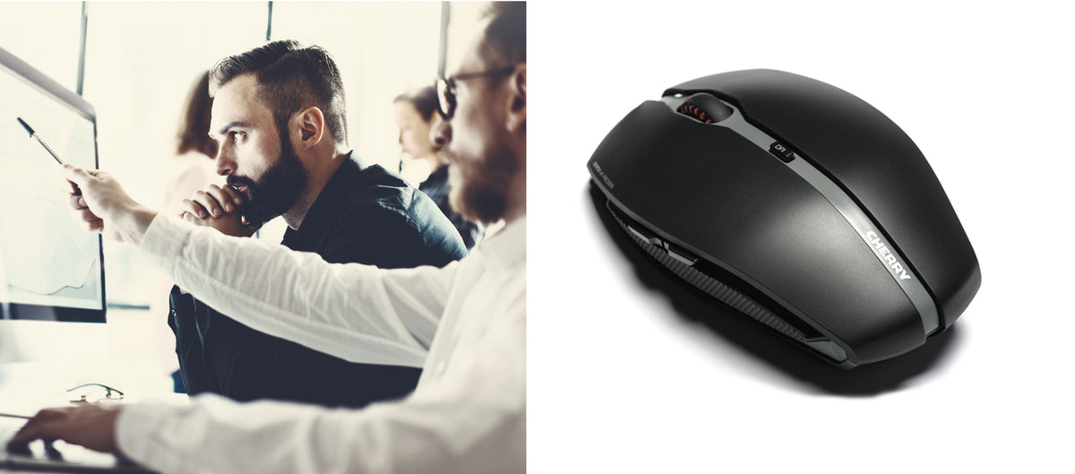CHERRY GENTIX 4K Kabelgebundene Maus, Schwarz, USB