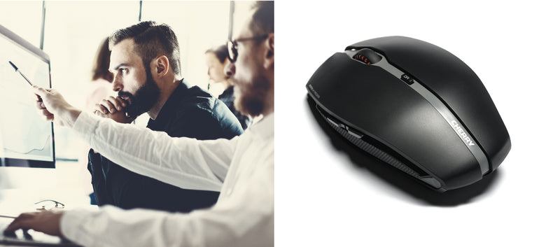 CHERRY GENTIX 4K Kabelgebundene Maus, Schwarz, USB