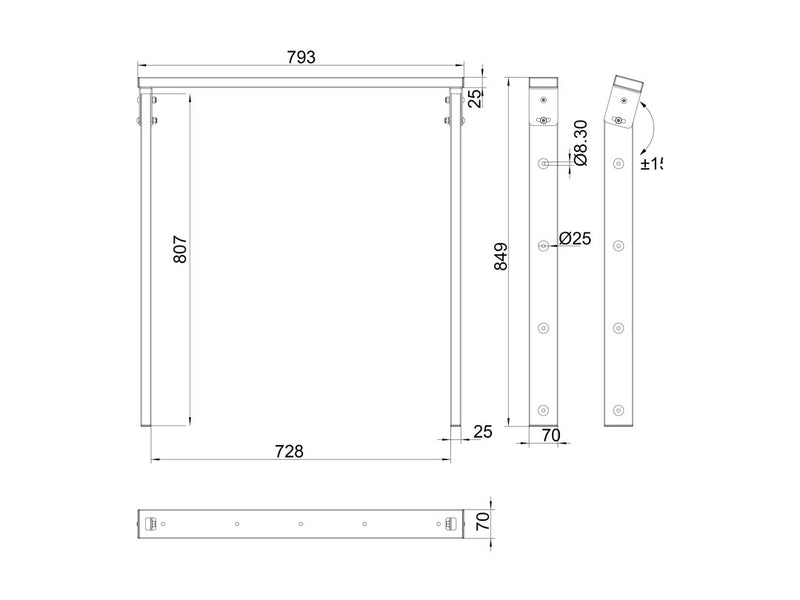 Multibrackets 7376 Zubehör für Monitorhalterung