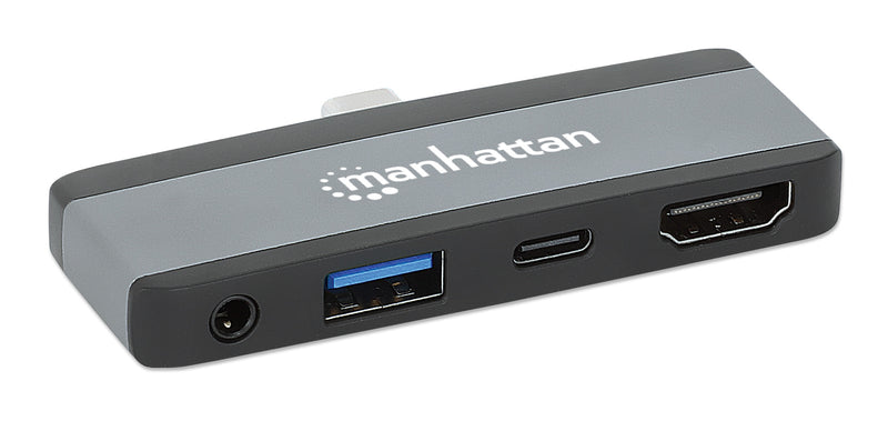 Manhattan 190404 laptop-dockingstation & portreplikator Kabelgebunden USB 3.2 Gen 2 (3.1 Gen 2) Type-C Grau