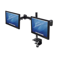 Manhattan Tischhalterung mit Monitorarm für zwei Displays, Für zwei Displays bis zu 24" und bis zu 6 kg, zweifach schwenkbar