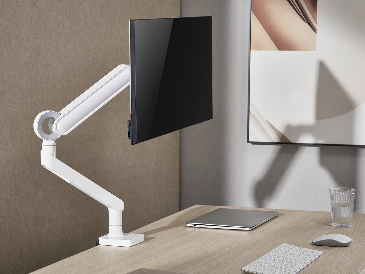 Equip 17"-35" Premium Monitor Schreibtischhalterung, Weiß