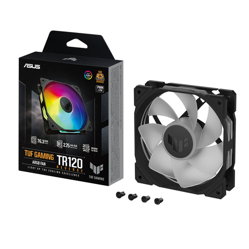 120 mm ASUS TUF GAMING TR120 ARGB Gehäuselüfter Reverse schwarz, 120 mm, PWM