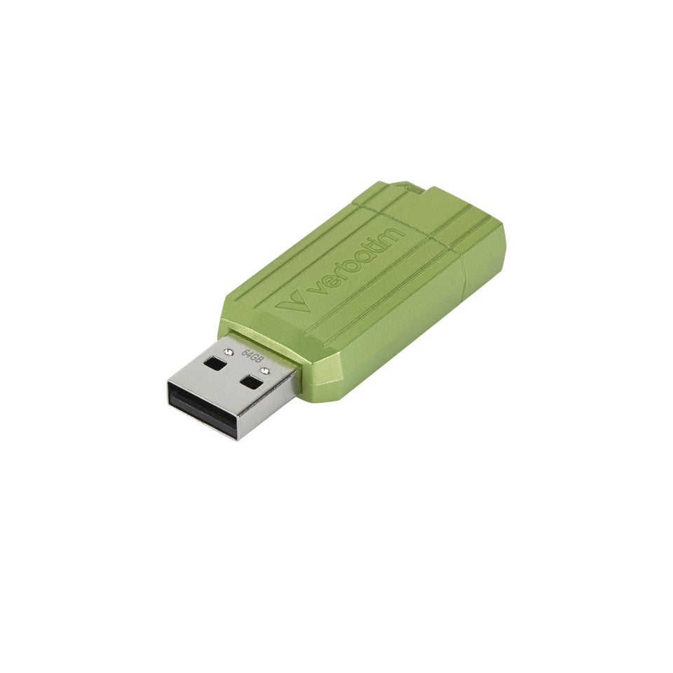 Verbatim Store n Go Pinstripe USB 2.0 Eucalyptus Green 64GB - - Clé USB 64 Go USB Type-A Bleu