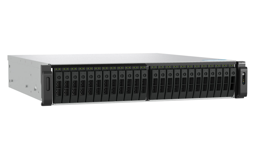 QNAP TS-H3077AFU-R5-32G NAS & Speicherserver Rack (2U) AMD Ryzen™ 5 32 GB DDR5 0 TB QuTS hero Schwarz, Metallisch