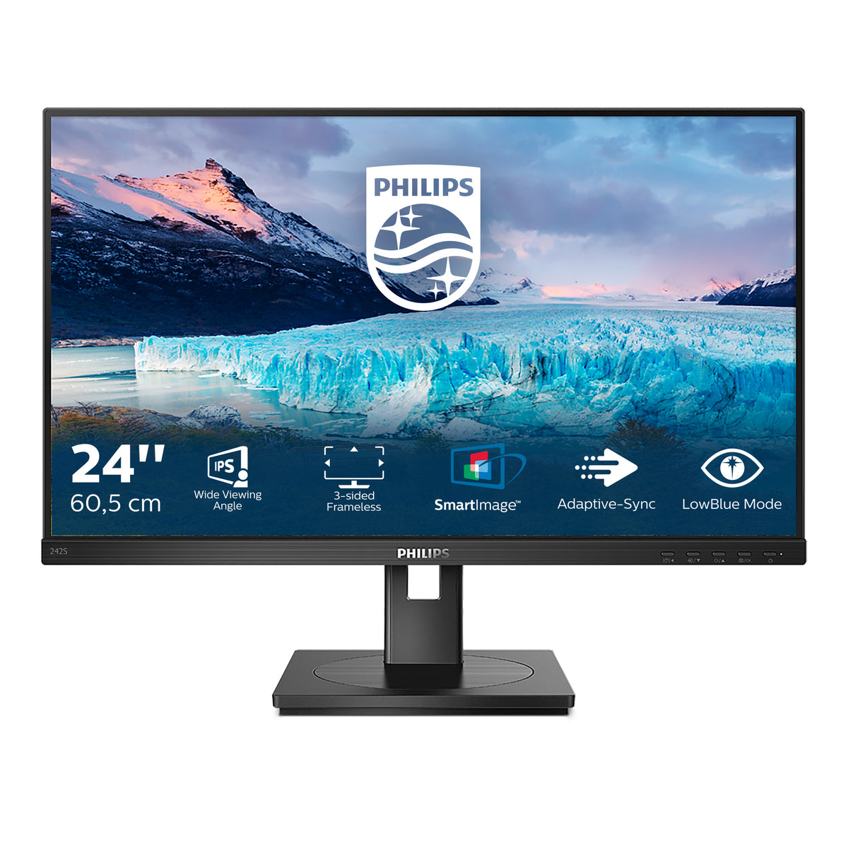 Philips S Line 242S1AE/00 Computerbildschirm 60,5 cm (23.8") 1920 x 1080 Pixel Full HD LED Schwarz