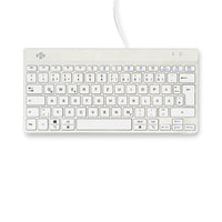 R-Go Tools Ergonomische Tastatur R-Go Compact Break, kompakte Tastatur mit Pausensoftware, QWERTZ (DE), Kabelgebunden, Weiß