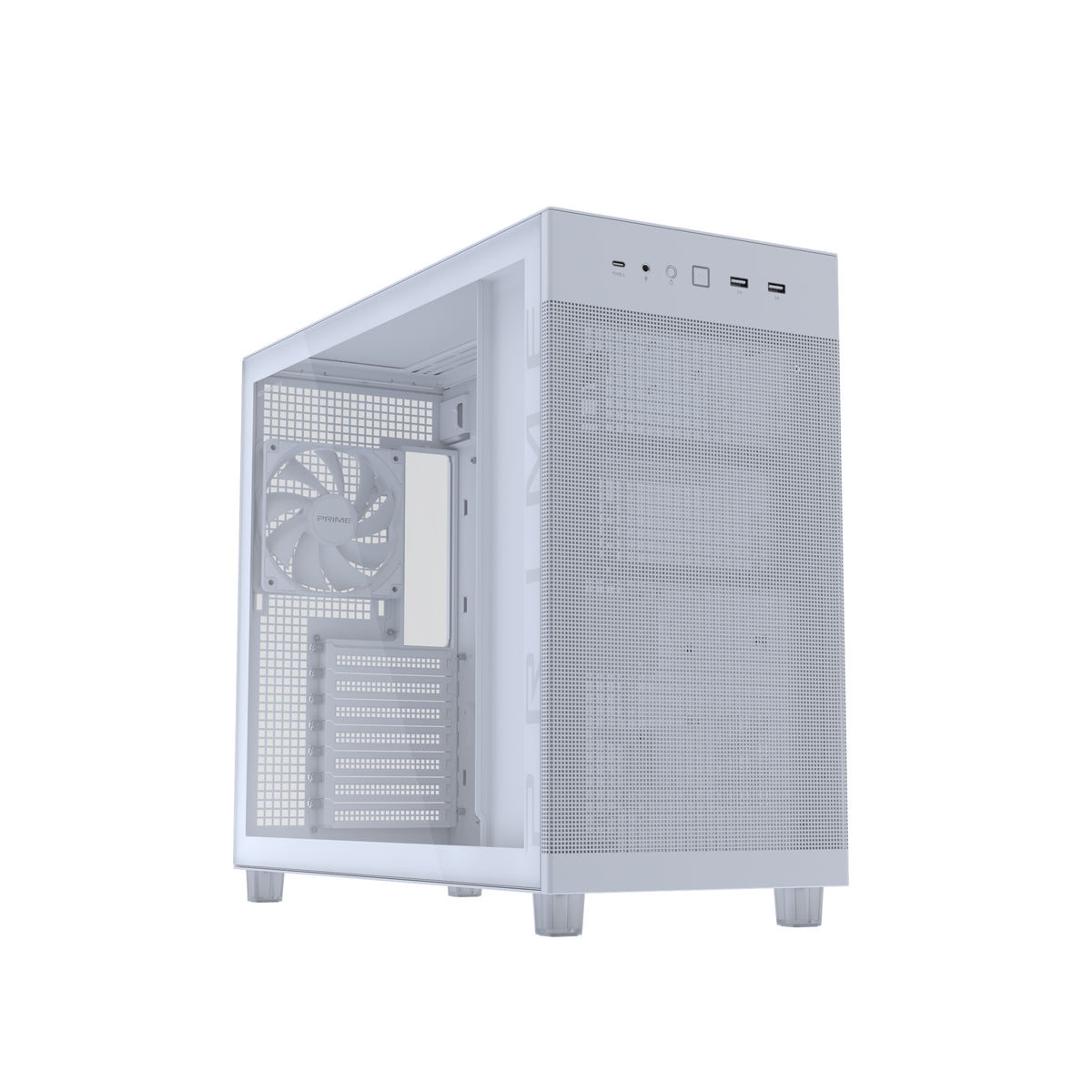 ASUS PRIME AP303 TG White Midi Tower Weiß