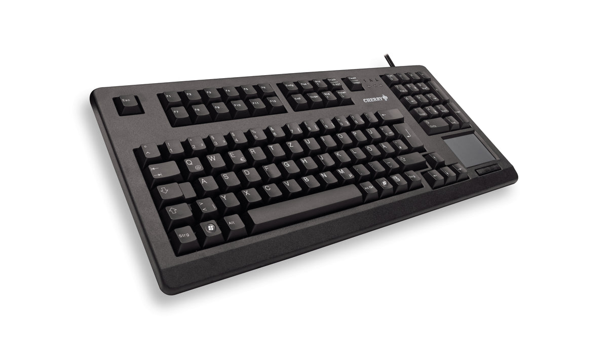 CHERRY TouchBoard G80-11900 Kabelgebundene Tastatur mit Touchpad, Schwarz, USB (QWERTZ - DE)