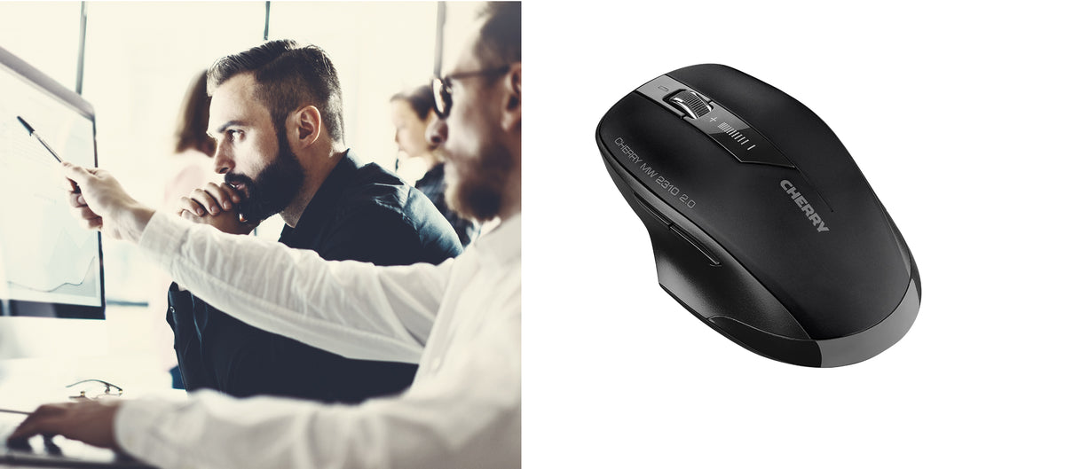 CHERRY MW 2310 2.0 Kabellose Maus, Schwarz, USB