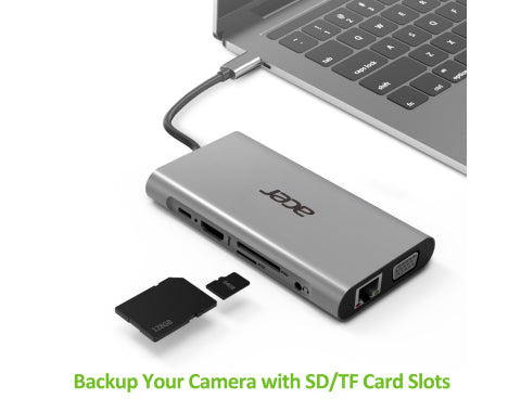 Acer HP.DSCAB.002 laptop-dockingstation & portreplikator USB 3.2 Gen 1 (3.1 Gen 1) Type-C Silber