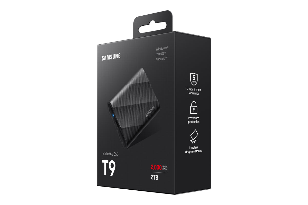 Samsung MU-PG2T0B 2 TB USB Typ-C USB 3.2 Gen 2x2 Schwarz
