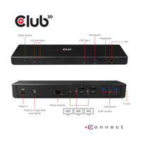 CLUB3D CSV-1562 laptop-dockingstation & portreplikator Andocken USB 3.2 Gen 1 (3.1 Gen 1) Type-C Schwarz