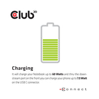 CLUB3D CSV-1562 laptop-dockingstation & portreplikator Andocken USB 3.2 Gen 1 (3.1 Gen 1) Type-C Schwarz