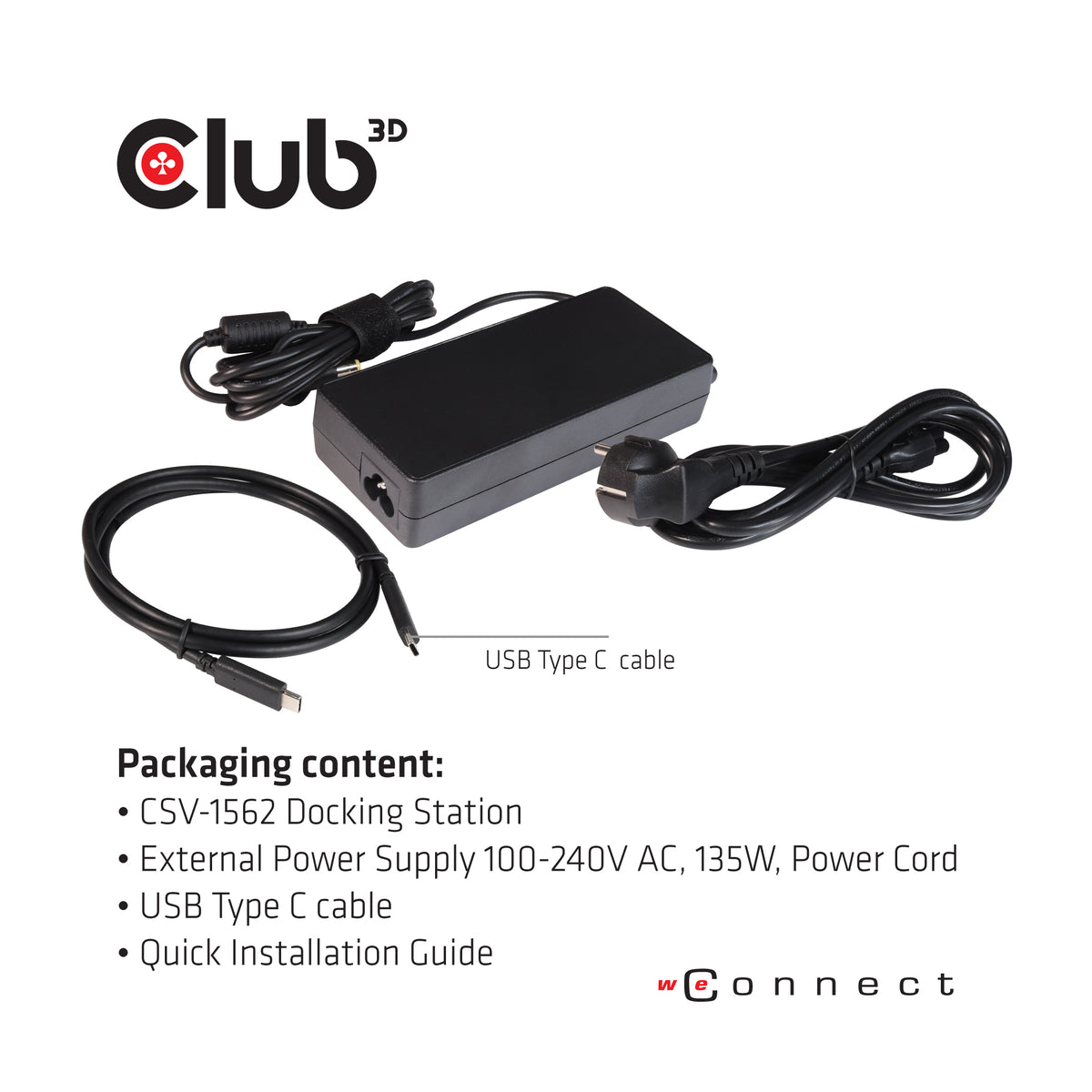 CLUB3D CSV-1562 laptop-dockingstation & portreplikator Andocken USB 3.2 Gen 1 (3.1 Gen 1) Type-C Schwarz