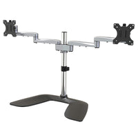 StarTech.com Monitorhalterung für zwei Monitore - Ergonomisches Monitorstand für VESA Bildschirme bis zu 32" und 8 kg - Freistehende gelenkige Bildschirmhalterung - Höhenverstellbar - Silber