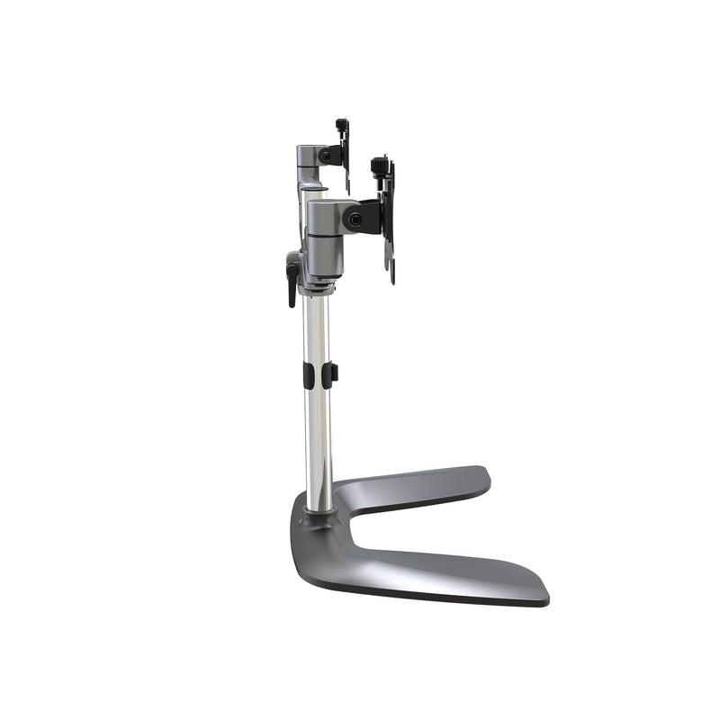StarTech.com Monitorhalterung für zwei Monitore - Ergonomisches Monitorstand für VESA Bildschirme bis zu 32" und 8 kg - Freistehende gelenkige Bildschirmhalterung - Höhenverstellbar - Silber