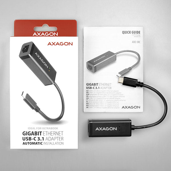 Axagon ADE-SRC USB-C Gigabit Ethernet Adapter