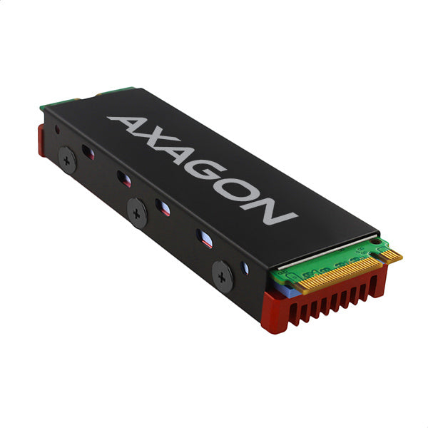 Axagon CLR-M2 Alu-Passivkühler für alle M.2-SSD-Festplatten Gr. 2280, Höhe 12 mm.