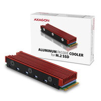 Axagon CLR-M2 Alu-Passivkühler für alle M.2-SSD-Festplatten Gr. 2280, Höhe 12 mm.