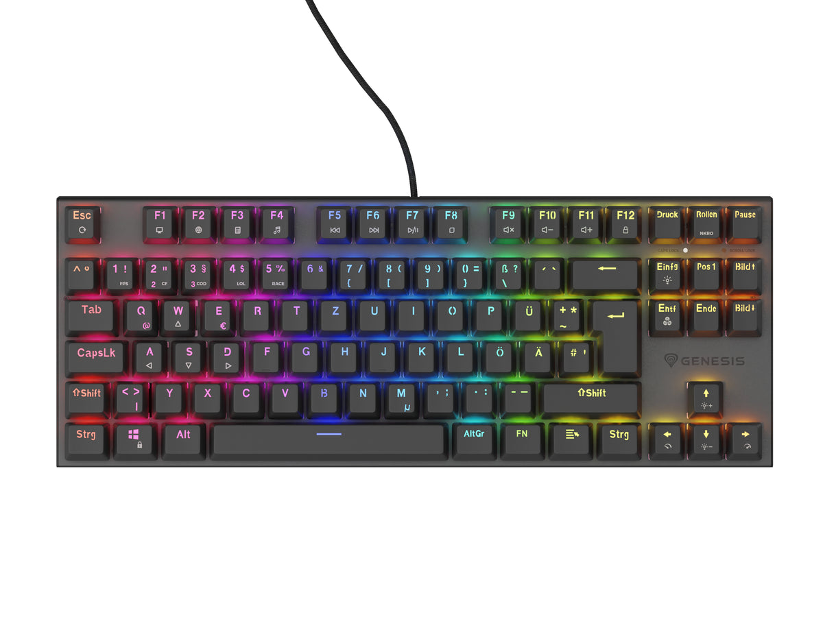 GENESIS NKG-1886 Tastatur Gaming USB QWERTZ Deutsch Schwarz