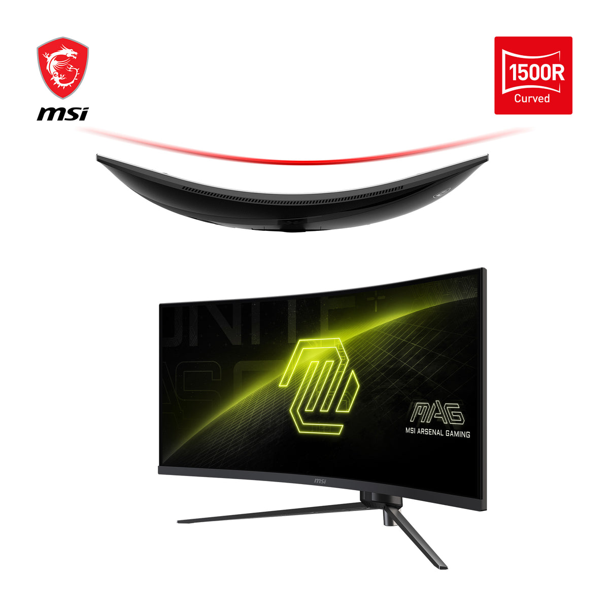 MSI MAG 345CQRDE Computerbildschirm 86,4 cm (34") 3440 x 1440 Pixel UltraWide Dual Quad HD Schwarz