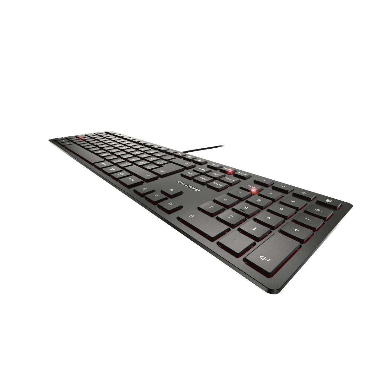CHERRY KC 6000 SLIM Tastatur USB Nordisch Schwarz