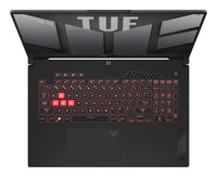 ASUS TUF Gaming A17 TUF707NUQ-DICHX146W AMD Ryzen™ 7 170 Laptop 43,9 cm (17.3") Full HD 16 GB DDR5-SDRAM 512 GB SSD NVIDIA GeForce RTX 4050 Wi-Fi 6 (802.11ax) Windows 11 Home Schwarz, Grau