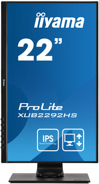 iiyama ProLite XUB2292HS-B1 Computerbildschirm 54,6 cm (21.5") 1920 x 1080 Pixel Full HD LED Schwarz