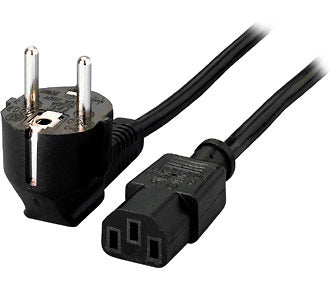 Equip Hochwertiges Netzkabel, C13 auf Schuko, 1.8m