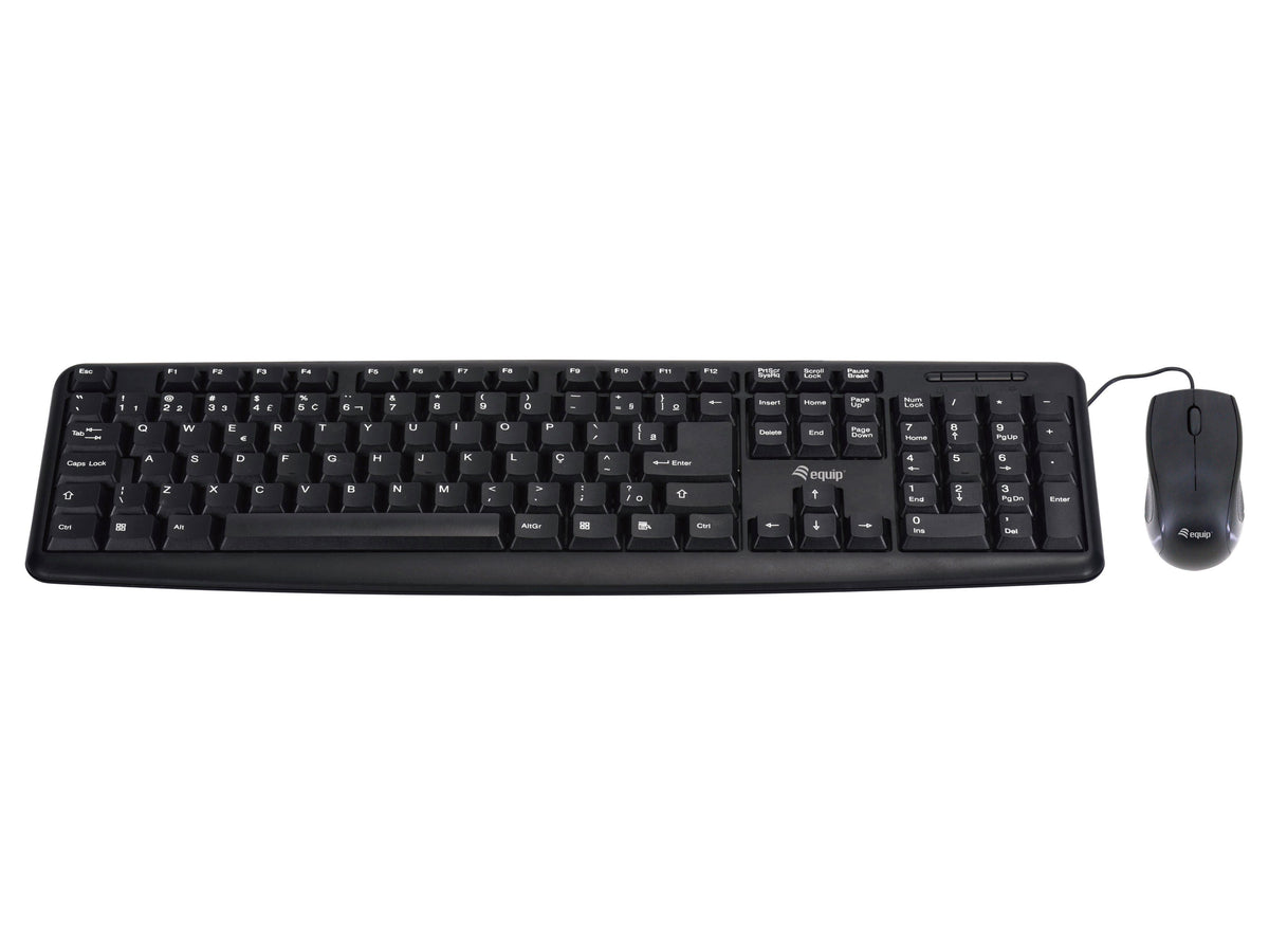 Equip 245201 Tastatur Maus enthalten Büro USB QWERTY Spanisch Schwarz