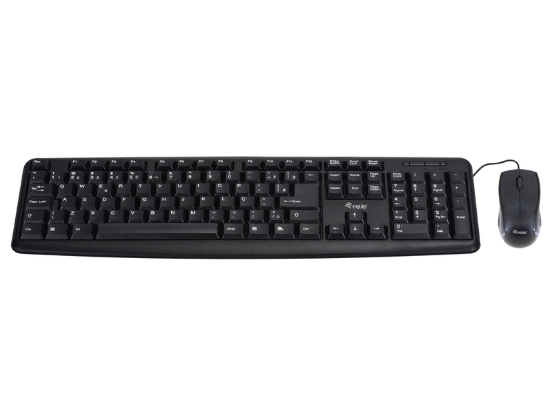 Equip 245200 Tastatur Maus enthalten Büro USB QWERTZ Deutsch Schwarz