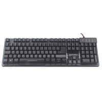 Manhattan USB-Gaming-Tastatur mit LEDs und Metallunterseite, 12 Funktionstasten, Metallunterseite, farbige LED-Hintergrundbeleuchtung, 19 Anti-Ghosting-Tasten, Schutzklasse IPX4 (spritzwassergeschützt), schwarz