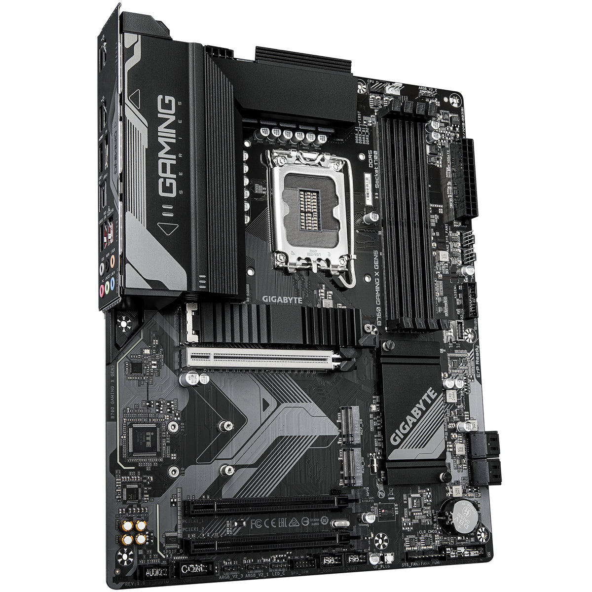 GIGABYTE B760 GAMING X GEN5 Mainboard – Unterstützt Intel Core Prozessoren der 14. Generation, 8+1+1 Phasen VRM, bis zu 5600 MHz DDR5, 3 x PCIe 4.0 M.2, 2.5 GbE LAN, USB 3.2 Gen 2