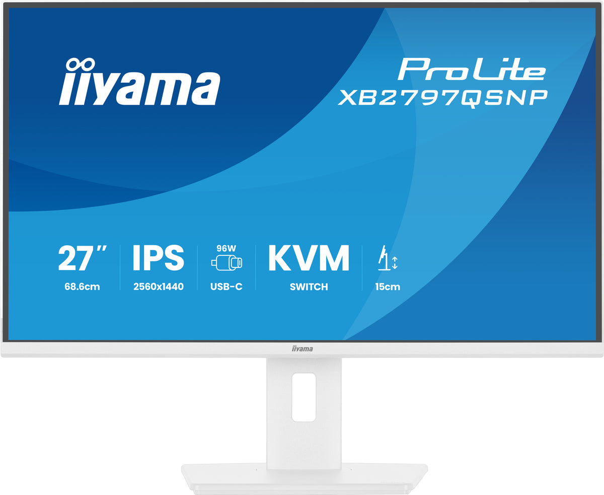iiyama ProLite XB2797QSNP-W1 27" IPS LCD Computerbildschirm 68,6 cm (27") 2560 x 1440 Pixel Quad HD Weiß