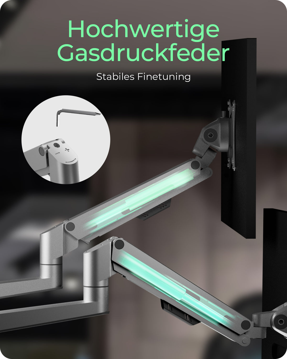 ICY BOX IB-MS525-T, Monitorständer mit Tischhalterung für drei Monitore bis zu 30" (76 cm)