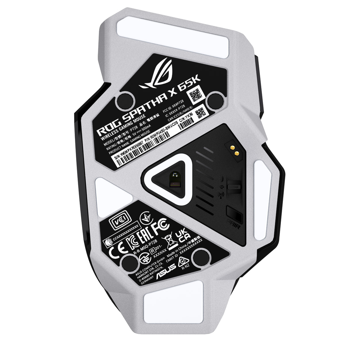 ASUS ROG Spatha X 65K Maus Gaming Rechts RF Wireless + Bluetooth + USB Type-A Optisch 65000 DPI