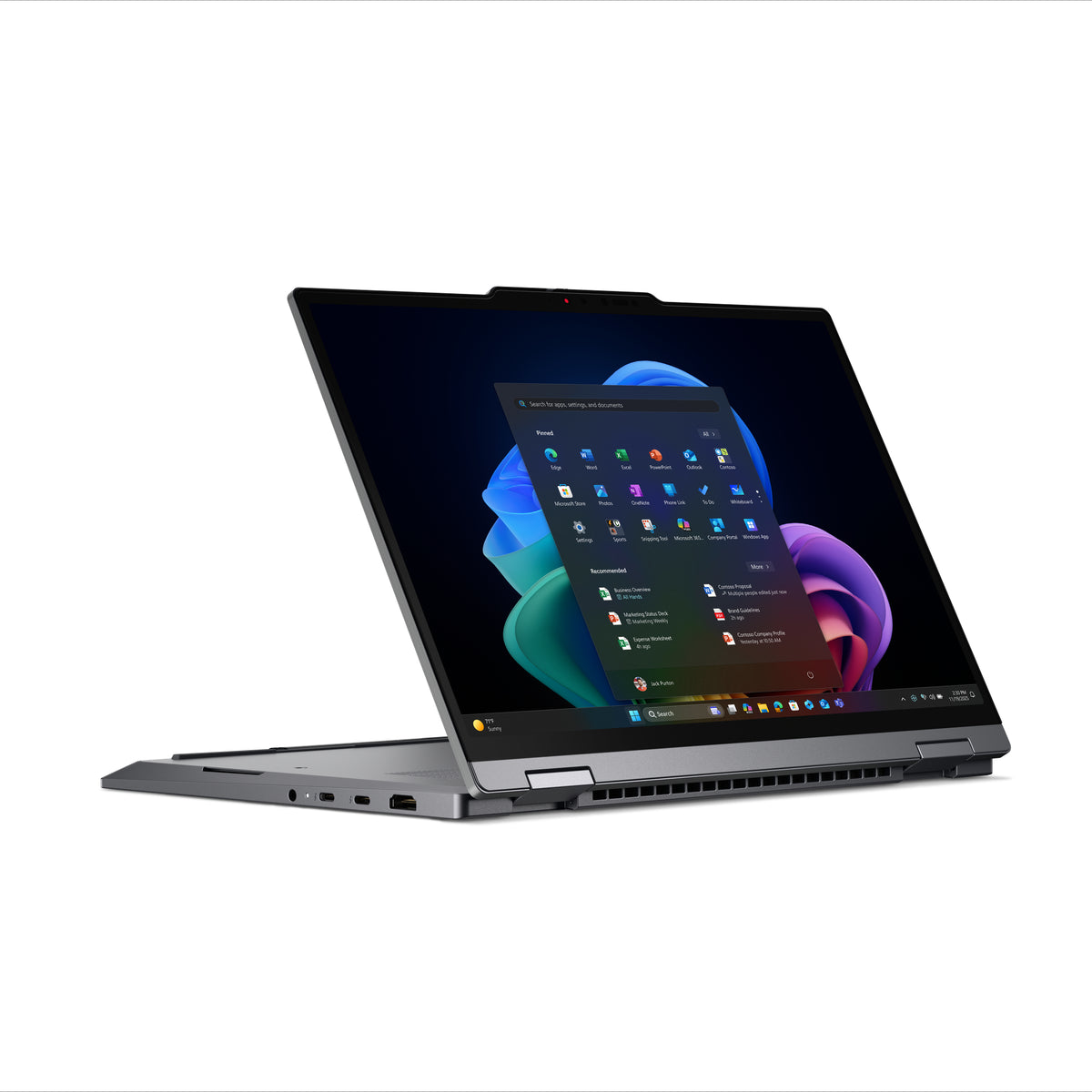 Lenovo ThinkPad X1 2-in-1 Gen 11 Aura Edition Copilot+ PC Intel Core Ultra 7 355 Hybrid (2-in-1) 35,6 cm (14") Touchscreen WUXGA 32 GB LPDDR5x-SDRAM 512 GB SSD Wi-Fi 7 (802.11be) Windows 11 Pro Schweiz Grau
