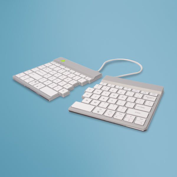 Tastiera ergonomica R-Go Tools R-Go Split Break con software di pausa, tastiera ergonomica divisa, QWERTY (US), wireless, bianco