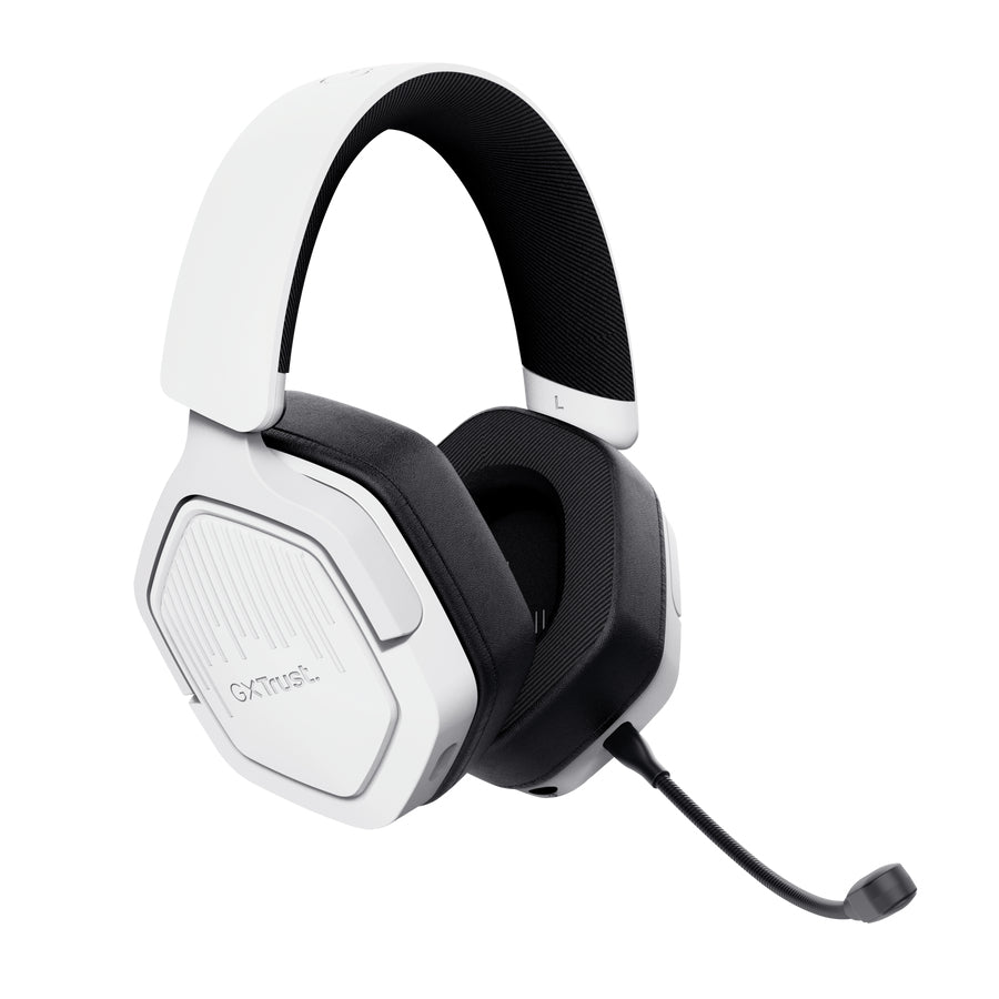 Trust GXT 493PS Carus Kopfhörer Verkabelt & Kabellos Kopfband Gaming Bluetooth Weiß