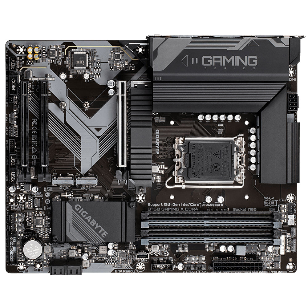 GIGABYTE B760 GAMING X DDR4 Motherboard - Unterstützt Intel Core 14. Generation CPUs, 8+1+1 Phasen Digital VRM, bis zu 5333MHz DDR4 (OC), 3xPCIe 4.0 M.2, 2.5GbE LAN, USB 3.2 Gen 2