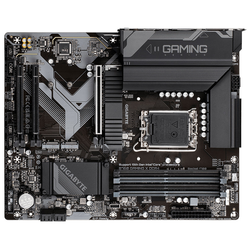 GIGABYTE B760 GAMING X DDR4 Motherboard - Unterstützt Intel Core 14. Generation CPUs, 8+1+1 Phasen Digital VRM, bis zu 5333MHz DDR4 (OC), 3xPCIe 4.0 M.2, 2.5GbE LAN, USB 3.2 Gen 2