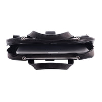 R-Go Tools Laptoptasche R-Go Viva, Vollnarbenleder, mit integriertem Laptop-Ständer, Schulterriemen, 15,6-Zoll, Schwarz