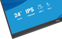 iiyama ProLite XB2495WSC-B1 Écran d'ordinateur 61,2 cm (24.1") 1920 x 1200 pixels WUXGA LED Noir