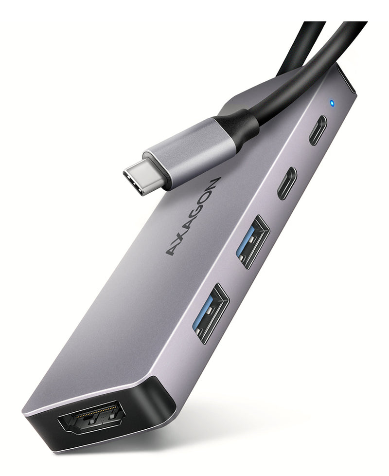 Axagon HMC-5H60 USB 5Gbps hub, 2x USB-A, 1x USB-C, HDMI 4k/60Hz, PD 100W, USB-C Kabel