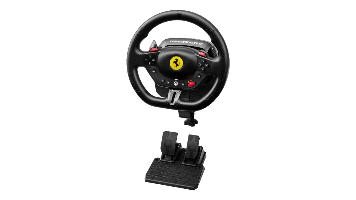 Thrustmaster T98 Ferrari 296 GTS Schwarz USB Lenkrad + Pedale Analog / Digital PC, Xbox One, Xbox Series S, Xbox Series X, Xbox One X, Xbox One S