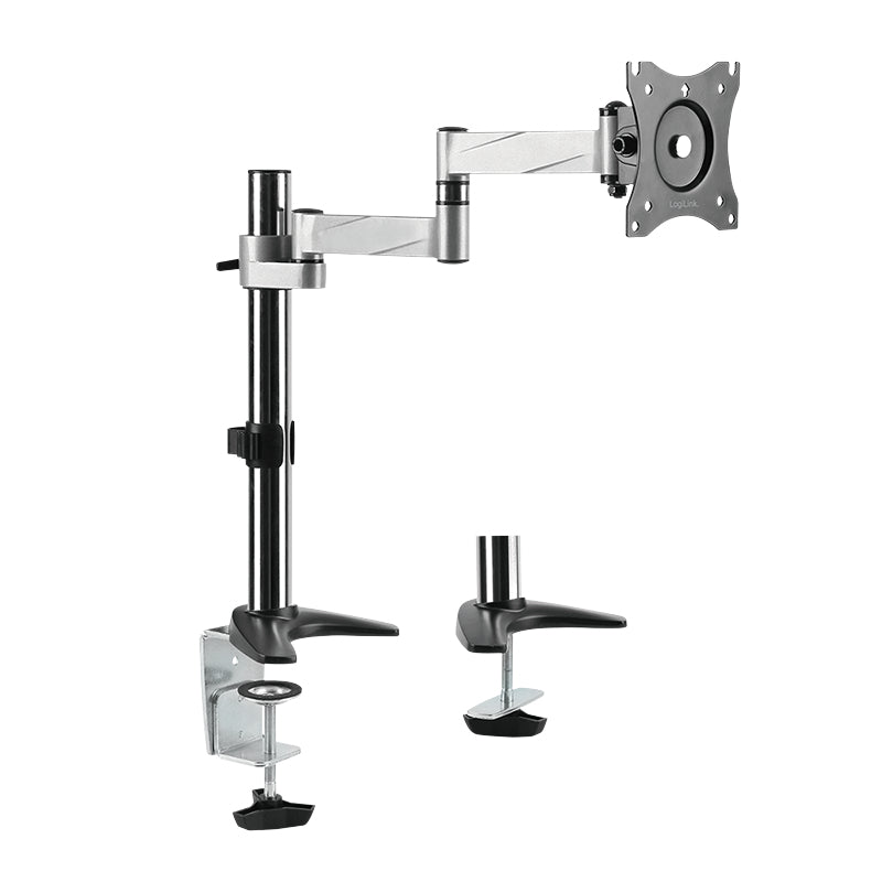 LogiLink BP0076 Flachbildschirm-Tischhalterung 68,6 cm (27") Tisch/Bank Schwarz, Edelstahl