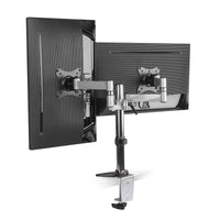 LogiLink BP0077 Flachbildschirm-Tischhalterung 68,6 cm (27") Tisch/Bank Schwarz, Edelstahl
