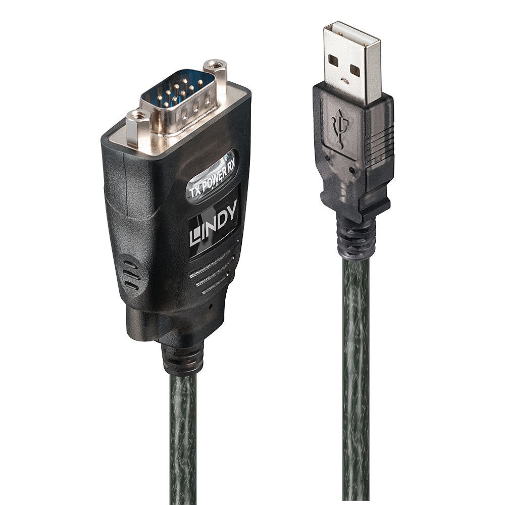 Lindy 42686 Serien-Kabel Schwarz 1,1 m USB Typ-A DB-9